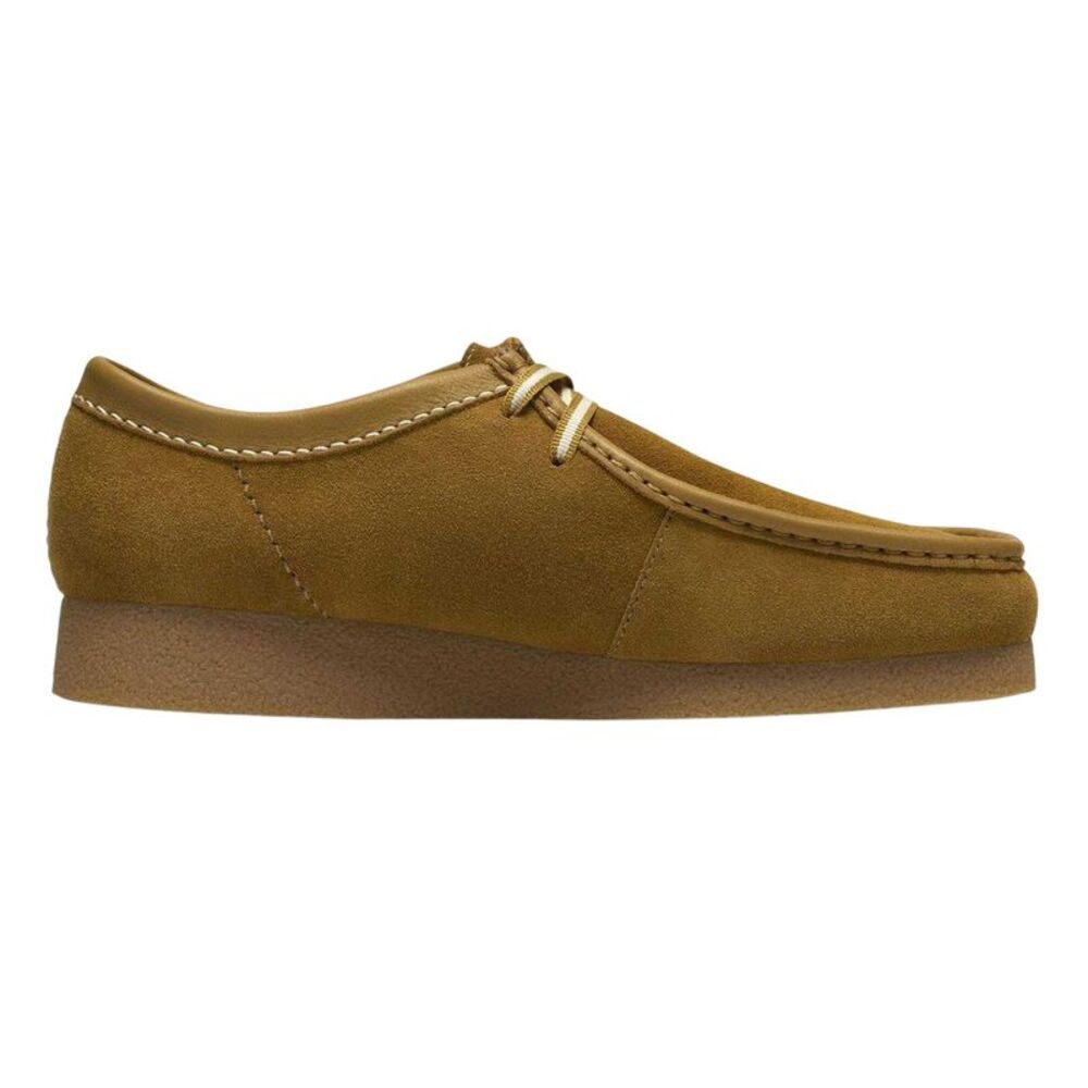 Clarks Mens Wallabee Suede Formal Shoes / Ochre